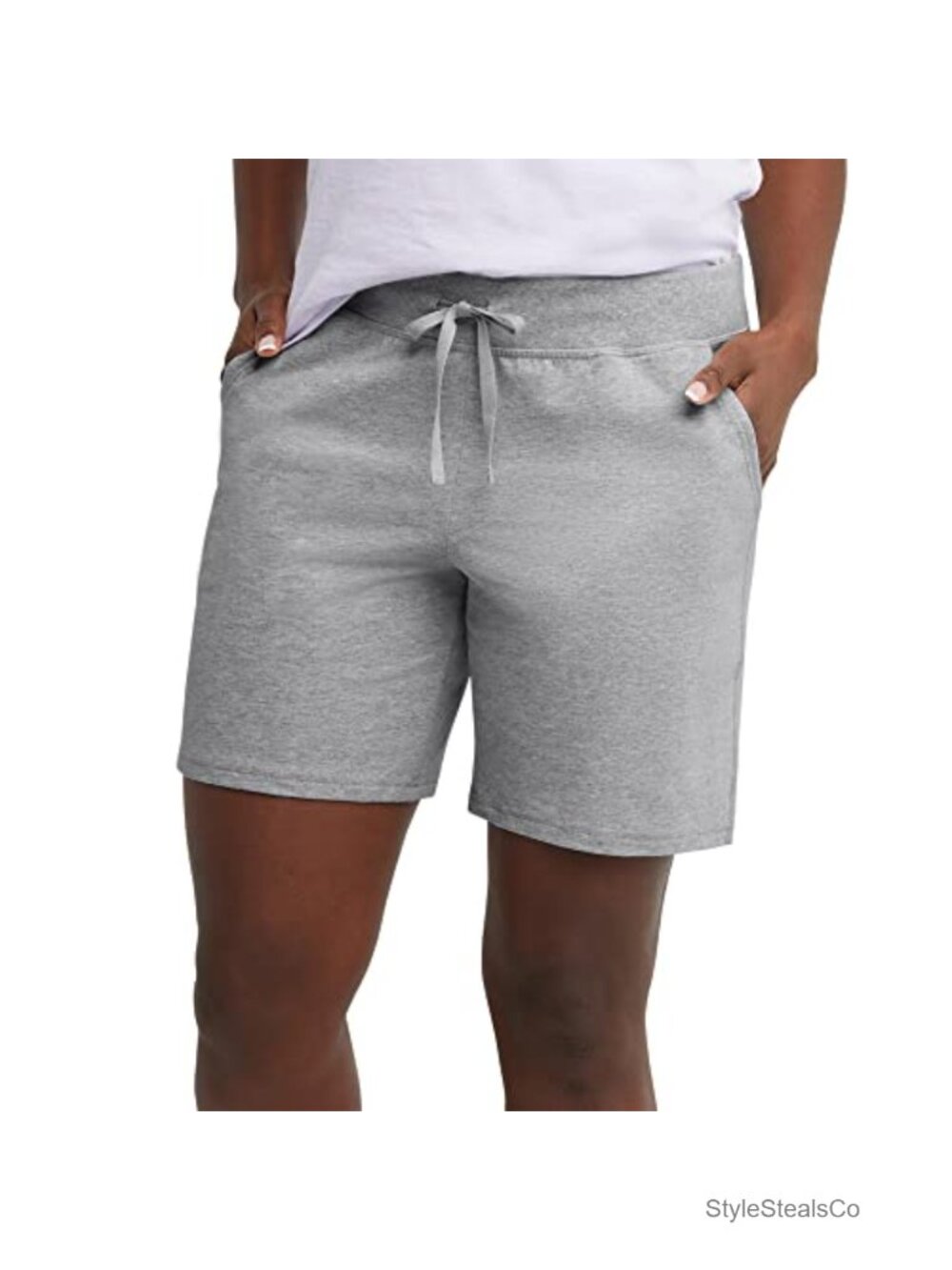 Women's Cotton Jersey Drawstring Shorts with Pockets, 7" Inseam